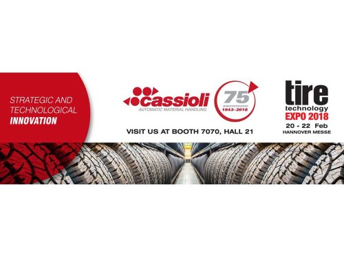 CASSIOLI vi invita al Tire Technology Expo di Hannover Germany dal 20 al 22 febbraio 2018