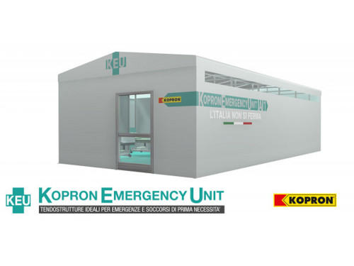 Tendostrutture per creare velocemente spazi per emergenze: il nuovo kit pronto all’uso di KOPRON