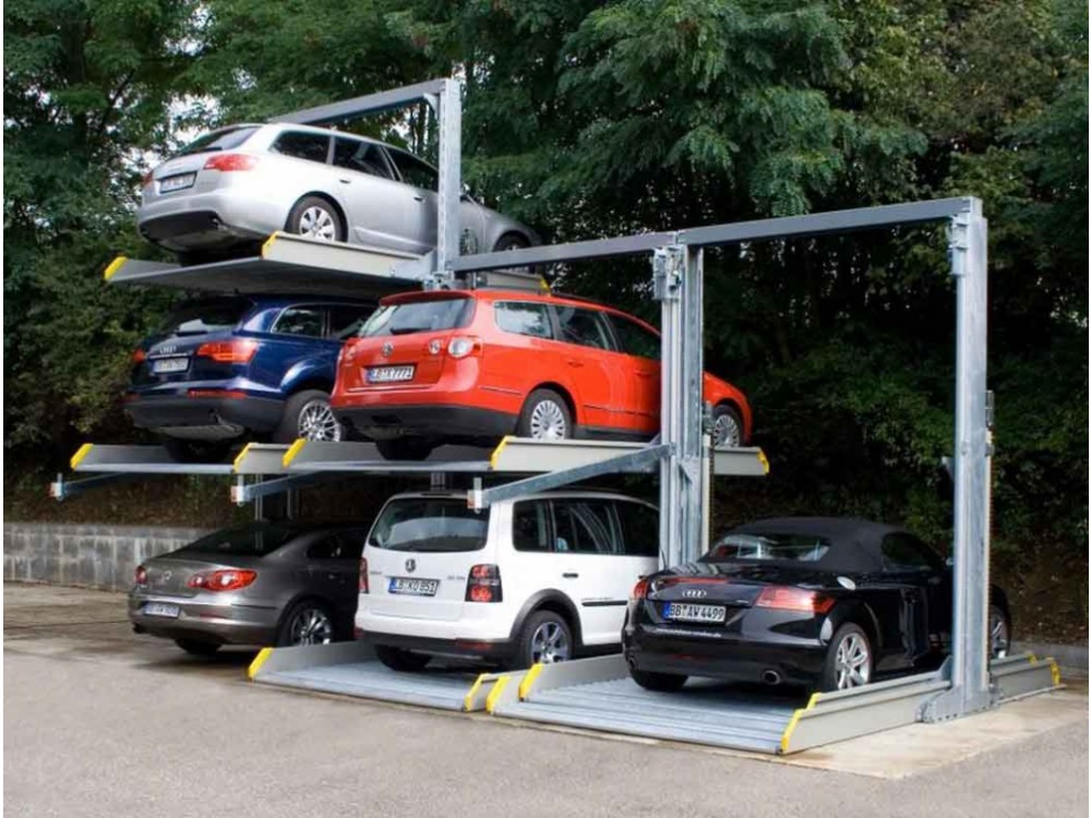 Sdoppiatore di parcheggi a tre livelli