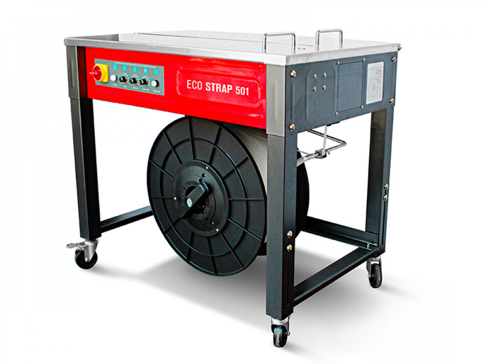 Eco Strap 501 semi-automatic strapping machine for variable size packages