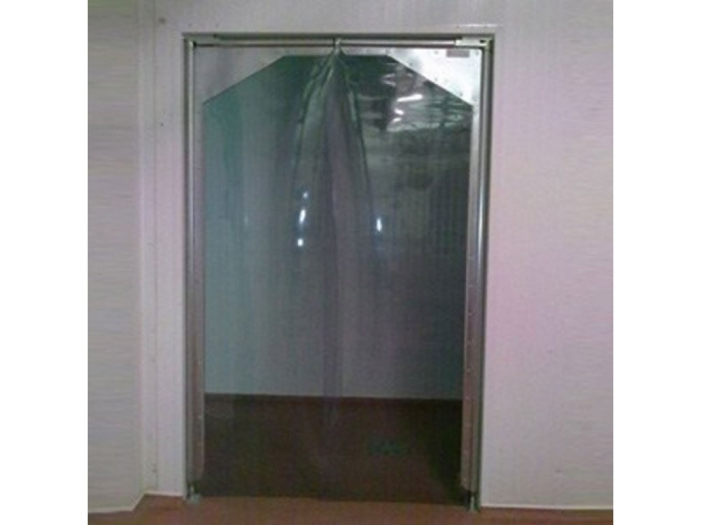Doppia porta flessibile in PVC trasparente