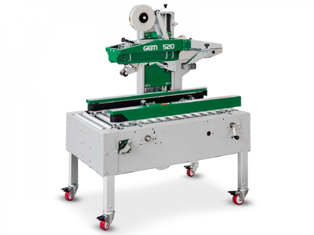 Gem 520 taping machine for bottom and top taping of boxes